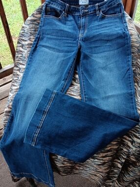 Gina Women's Dark Blue Flare Jeans — Stretch Wide Leg